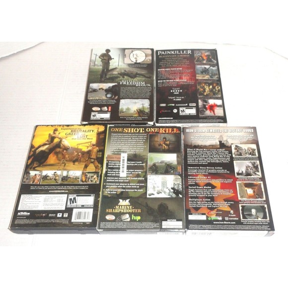 Lot of 5 PC Games - Iron Storm, Gun, WWII Sniper, Painkiller & CTU Marine - Picture 2 of 11